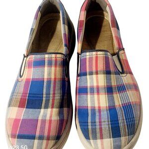 Dansko Plaid Slip-On Casual Shoes Size 36 With Rubber Sole & Padded Insole